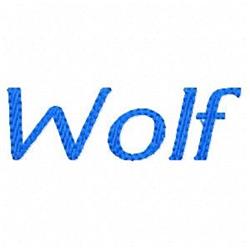 Wolf - 4x4 puppy dog quick stitch machine embroidery design for cute baby onesies