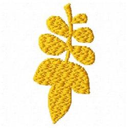 Applique yellow leaf with textured detail, featuring vibrant smaller leaflets, perfect for casual crafts.