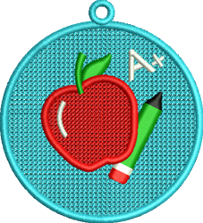 FSL A+ Apple - 4x4 apple beginner-friendly embroidery design for cute baby onesies