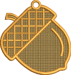 acorn beginner-friendly machine embroidery - FSL Acorn for festive table runners