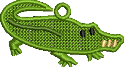 alligator quick stitch machine embroidery - FSL Alligator perfect for Home Decor