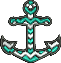 FSL Anchor - 4x4 anchor beginner-friendly machine embroidery design for Beach Bags