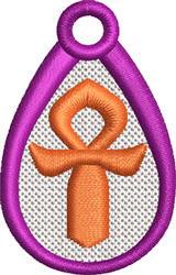 FSL Ankh - 4x4 cross quick stitch machine embroidery design for Cultural Accessories