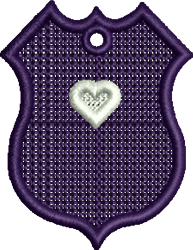 quick stitch badge machine digital embroidery pattern - FSL Badge perfect for Bags