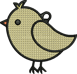quick stitch bird machine embroidery pattern - FSL Bird perfect for Fridge Magnets