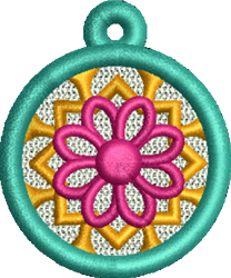 FSL Bloom Charm - 4x4 charm beginner-friendly embroidery design for Cultural decorations