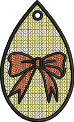 bow beginner-friendly machine embroidery - FSL Bow perfect for Holiday Crafts