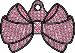 beginner-friendly bowtie machine embroidery pattern - FSL Bowtie for Party Favors