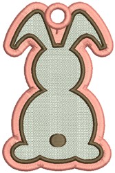 bunny rabbit beginner-friendly machine embroidery - FSL Bunny Backside for Party Favors