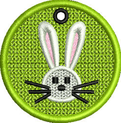 FSL Bunny - 4x4 bunny rabbit quick stitch embroidery design for Easter Baskets