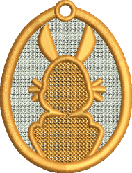 beginner-friendly easter bunny rabbit machine embroidery pattern - FSL Bunny for Bag Tags