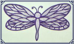 FSL butterfly featuring large, intricate purple wings with fine details, elegantly designed for decorative use.