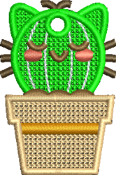 cactu beginner-friendly machine embroidery - FSL Cactus perfect for Gift Accessories