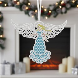 detailed angel machine embroidery pattern - FSL Celestial Guardian for Nursery Decor