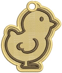 bird beginner-friendly machine embroidery - FSL Chick perfect for Zipper Pulls