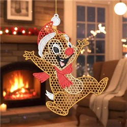 Santa Claus detailed machine embroidery - FSL Chipmunk perfect for Holiday Gifts