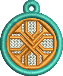 charm quick stitch machine embroidery - FSL Circle Charm for Fashion Accessories