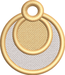 FSL Circles - 4x4 circle quick stitch embroidery design for Fashion Accessories
