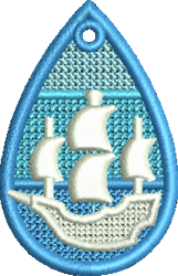 FSL Clipper Ship - 4x4 ship beginner-friendly embroidery design for Sailor Hats
