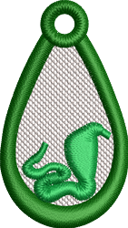 FSL Cobra - 4x4 cobra quick stitch machine embroidery design for Custom Badges