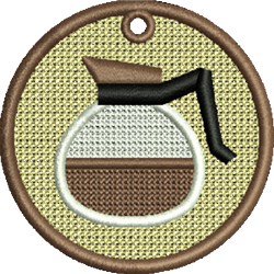 beginner-friendly pot machine embroidery pattern - FSL Coffee Pot for Cafe Events