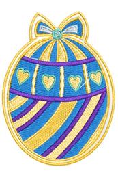 FSL Country Easter Egg - 4x4 heart detailed embroidery design for festive table runners
