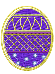 FSL Country Easter Egg - 4x4 Easter eggs detailed embroidery design for Keychains