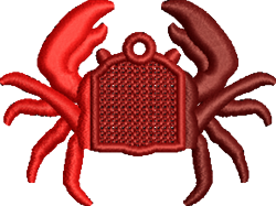 FSL Crab - 4x4 crab quick stitch machine embroidery design perfect for Keychains