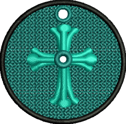 quick stitch easter cross machine embroidery pattern - FSL Cross for reusable tote bags