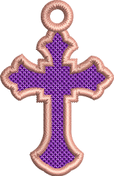 cross quick stitch machine embroidery - FSL Cross perfect for Gift Embellishments