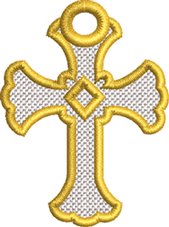 FSL Cross - 4x4 cross quick stitch machine embroidery design for patchwork quilt blocks