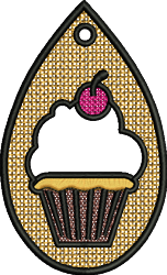 FSL Cupcake - 4x4 cupcake beginner-friendly embroidery design for kitchen tea towels