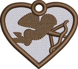 beginner-friendly valentine angel machine embroidery pattern - FSL Cupid for Party Favors