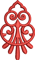 quick stitch curl machine embroidery pattern - FSL Curls for patchwork quilt blocks