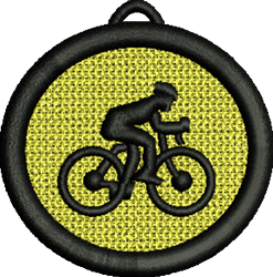 quick stitch cyclist machine embroidery pattern - FSL Cyclist perfect for Activewear