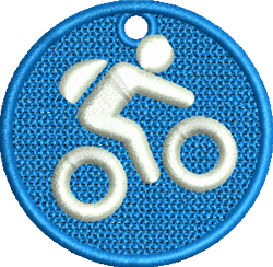 cyclist quick stitch machine embroidery - FSL Cyclist for decorative pillow covers