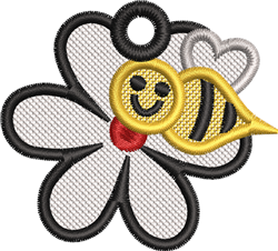 beginner-friendly daisy machine embroidery pattern - FSL Daisy & Bee for Picnic Blankets