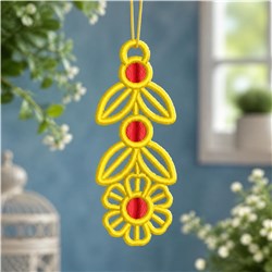 quick stitch daisy machine embroidery pattern - FSL Daisy for decorative pillow covers