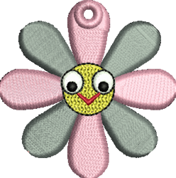 quick stitch daisy machine embroidery pattern - FSL Daisy perfect for Keychains