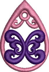 drop quick stitch machine embroidery - FSL Decorative Drop perfect for Zipper Pulls