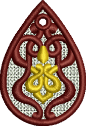quick stitch drop machine embroidery pattern - FSL Decorative Drop for decorative wall hangings