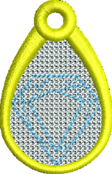 drop quick stitch machine embroidery - FSL Diamond Drop perfect for Bracelet Charms