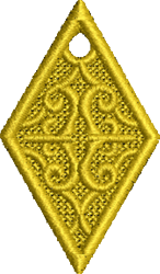 FSL Diamond - 4x4 diamond quick stitch machine embroidery design for kitchen aprons