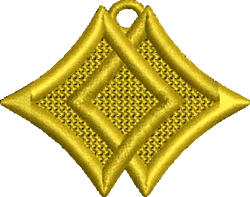 FSL Diamonds - 4x4 diamond quick stitch embroidery design for decorative pillow covers