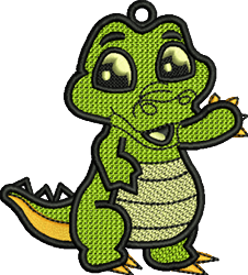 beginner-friendly dinosaur machine embroidery pattern - FSL DInosaur for Personal Items