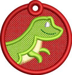 beginner-friendly dinosaur machine embroidery pattern - FSL Dinosaur for Backpacks