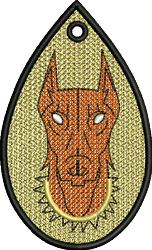 puppy dog quick stitch machine embroidery - FSL Doberman perfect for reusable tote bags