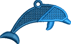 quick stitch dolphin machine embroidery pattern - FSL Dolphin for patchwork quilt blocks