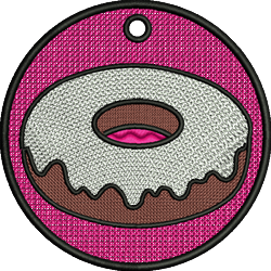 FSL Donut - 4x4 donut beginner-friendly machine embroidery design for Keychains