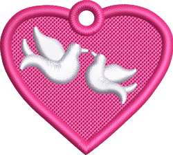 FSL Doves - 4x4 bird beginner-friendly embroidery design for wedding decorations